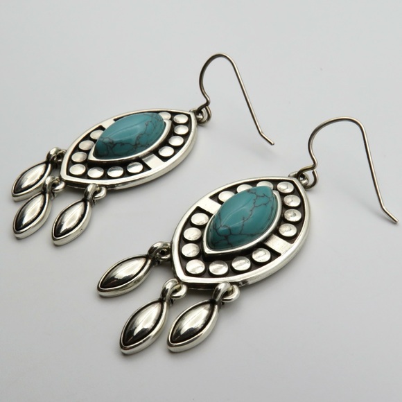 Brighton Pebble Dot Dreams Turquoise 3 Piece Set Necklace Bracelet Earrings - Picture 11 of 13